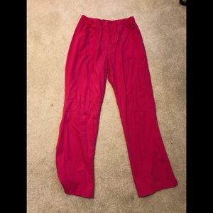 Urbane Fuchsia Flared Scrub Pants